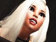 一个性感的年轻金发女郎与大鸡巴深喉玩弄抽插