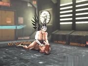 在科幻实验室与性感的年轻乌大屌玩弄上位