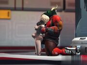 外星人怪物在科幻实验室里拼命地操年轻金发女