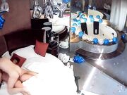 热恋中的年轻情侣把宾馆布置的很浪漫然后激情啪啪啪大屁股女友非常主动很骚