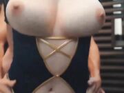 真的有种奶子在撞击你眼睛的感觉，很顶！站好翘起小屁屁迎接大肉棒进入