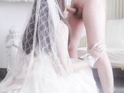 白虎新娘结婚要记录自己的性爱视频花嫁婚纱真的美哭了口交肉棒后无套内射