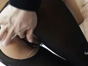 连体黑丝高跟性感骚货浑身涂满润滑油上部