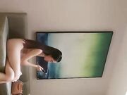 深夜再来一场高颜值牛仔外套苗条妹子，洗完澡再来一炮