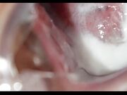 口罩哥和人见人爱的萝莉啪啪啪内射干完内窥一下骚逼内部