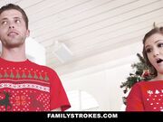 继妹在拍摄圣诞全家福做爱做的运动